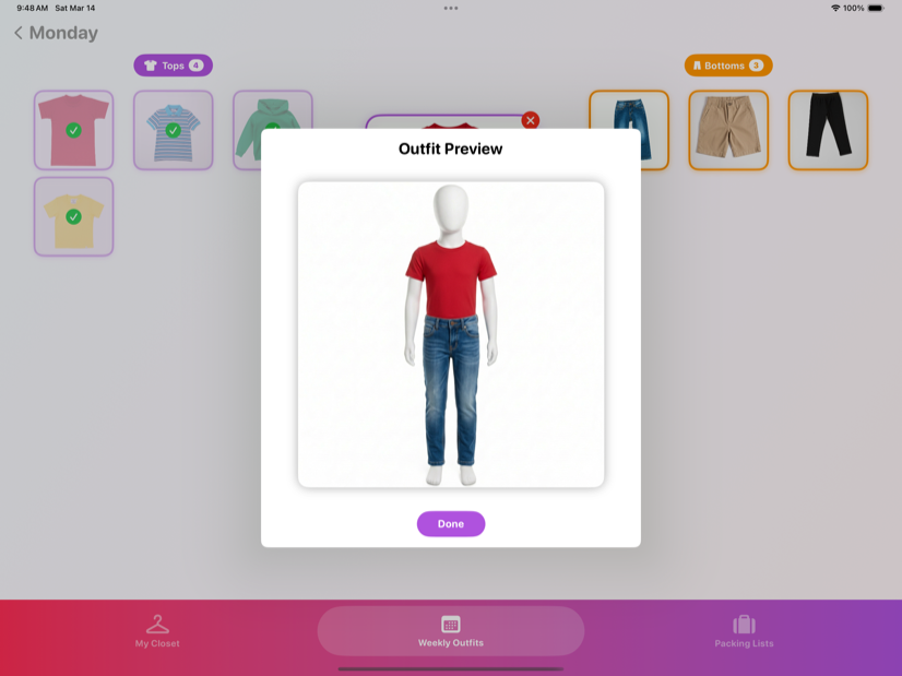 Outfit preview